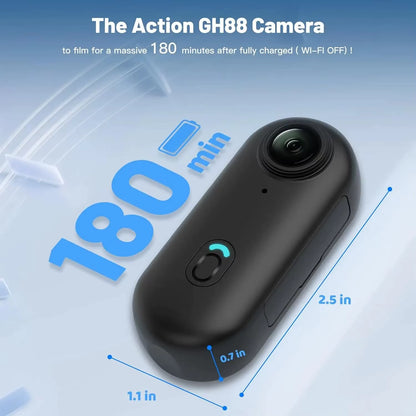 POV Camera with Magnetic Body Clip Small Body Wearable Camera FHD 1080P Small Tiny Outdoor Vlog Recorder Action Camera Sport DV
