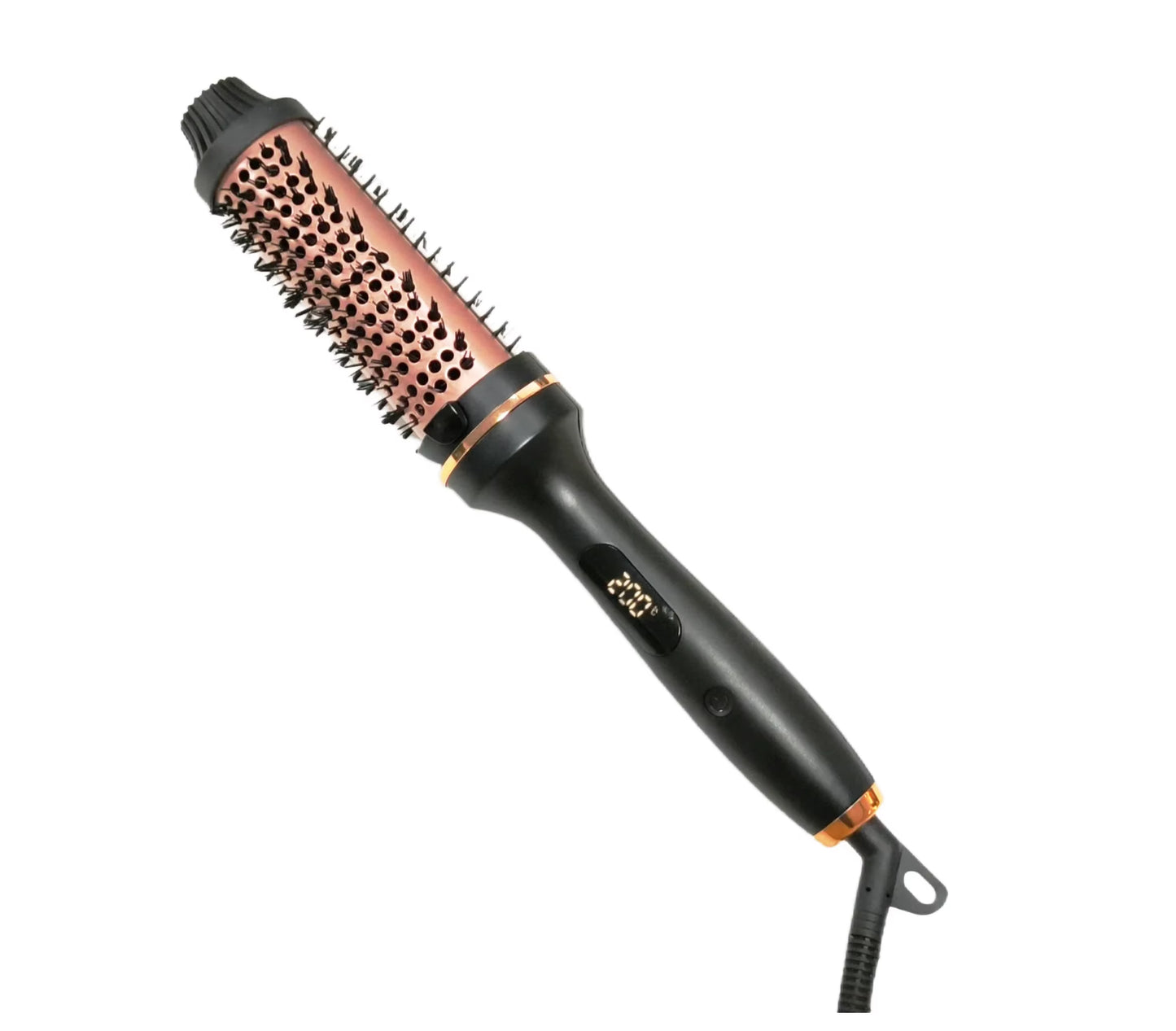 Curling Iron Thermal Brush 3 in 1 Set Heated round Curling Brush Hair Style Ceramic Double PTC Heater Fast Heating Brush