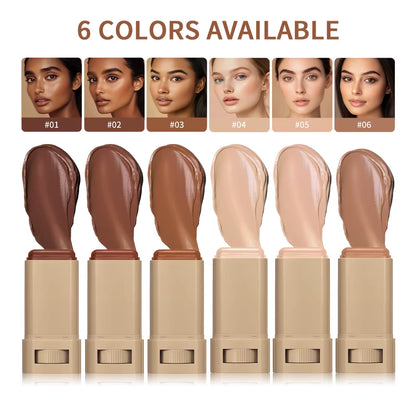 Stick Foundation Balm Serum Boosted Skin Tint Foundation Stick Smooth Plumper Hight Coverage Travel Bronze Foundation Stick Make