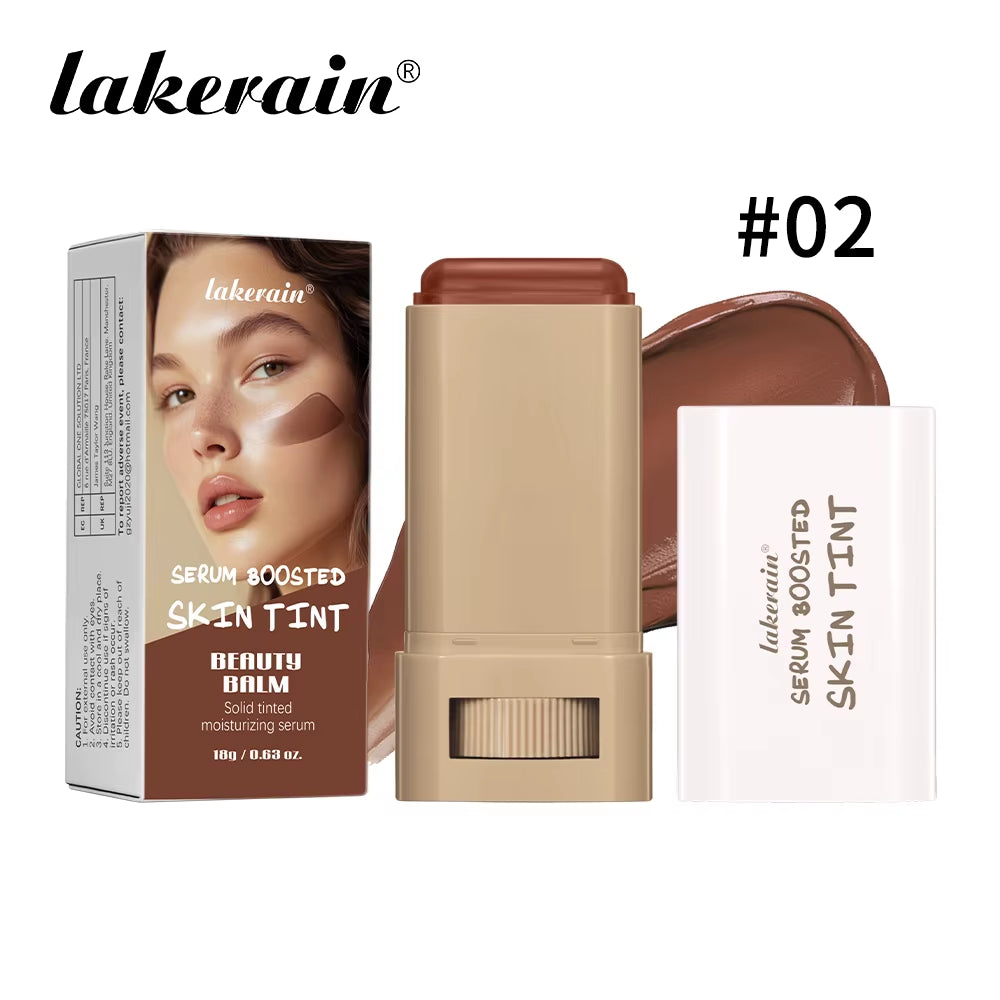 Stick Foundation Balm Serum Boosted Skin Tint Foundation Stick Smooth Plumper Hight Coverage Travel Bronze Foundation Stick Make